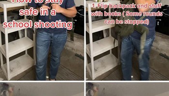 Kalau-kalau terjadi insiden penembakan di tempat kamu berada. Foto: @Dutchintheusa via Bored Panda