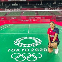 Thet Htar Thuzar dari Myanmar, lawan tunggal putri Indonesia Gregoria Mariska Tunjung di cabor bulutangkis Olimpiade 2020, sukses bikin netizen Indonesia salah fokus. Bukan karena teknik permainannya, melainkan parasnya. (Foto: Instagram/@_thethtarthuzar_)