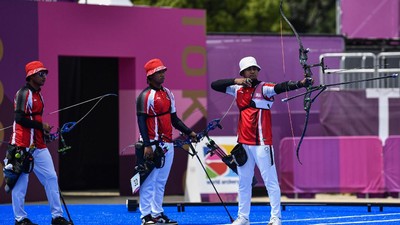 Dikalahkan Inggris, Tim Panahan Beregu Putra RI Gagal Rebut Medali