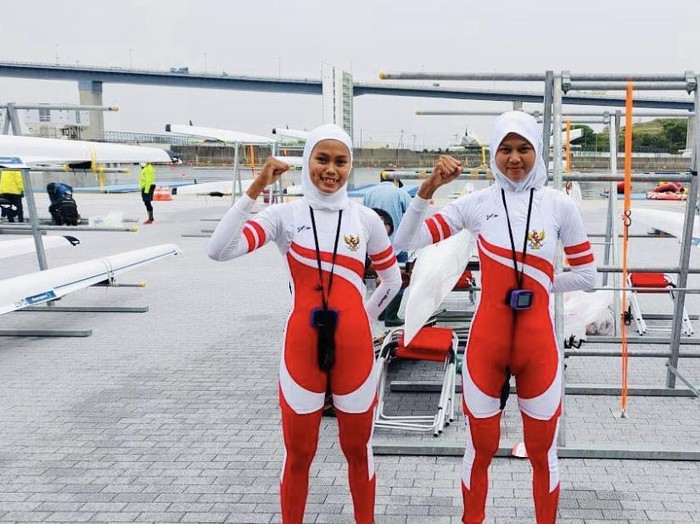 Foto atlet dayung, Mutiara Rahma Putri.