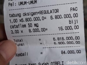 Gila-Gilaan Satu Set Tabung Oksigen Rp 6,8 Juta di Pekalongan