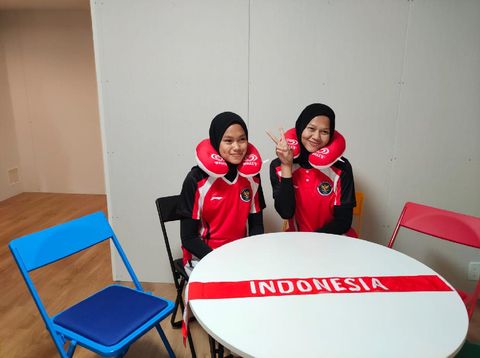 Foto Mutiara dan Melani saat mengikuti Olimpiade Tokyo