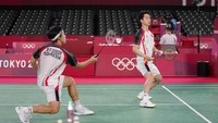 Bertanding di Musashino Forest Sport Plaza, Senin (26/7/2021), Kevin/Marcus menang 21-13, 21-12.