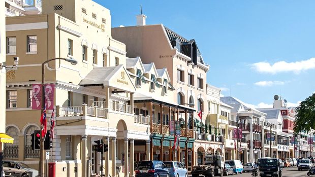 Toko dan retail di Hamilton, ibu kota Bermuda.