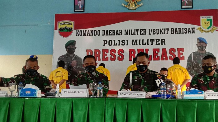Konferensi Pers di Kodam I/BB (Ahmad Arfah-detikcom)