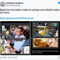 Nggak cuma bisa tidak sempat minum, tapi bisa-bisa yang lagi makan juga jadi keselek. Makannya jadi serasa lagi ikut olimpiade atau ikutan uang kaget? Foto: Twitter