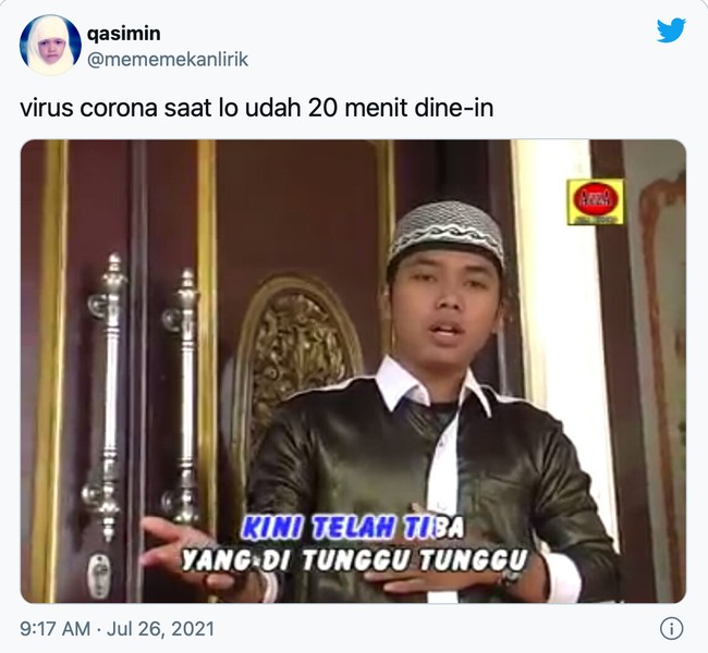 Hati-hati karena setelah 20 menit virus Corona baru akan mulai menyerang. Siap-siap guys! Foto: Twitter