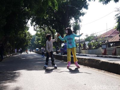 Geliat Warga Cimahi Berolahraga di Jalanan