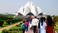Di India, Bahai sudah punya rumah ibadah namanya Lotus Temple. (Getty Images)