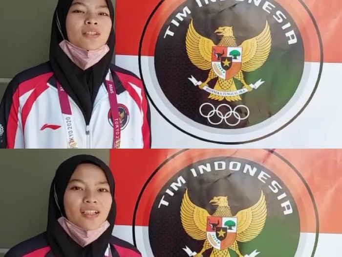 Windy Cantika atlet angkat besi.