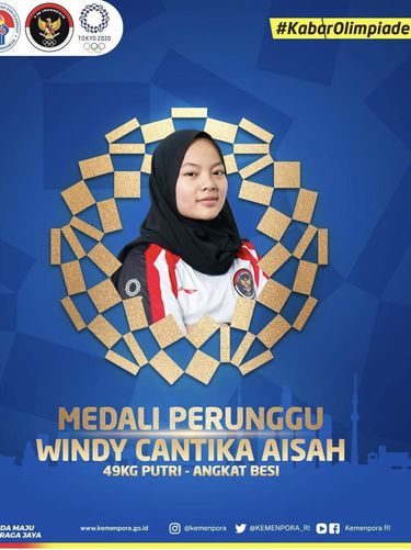 Windy Cantika atlet angkat besi.