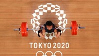 Sementara itu, atlet berusia 20 tahun, Rahmat Erwin Abdullah yang turun di nomor 73 putra mampu menyabet perunggu dengan total angkatan 342 kg. Getty Images/Chris Graythen