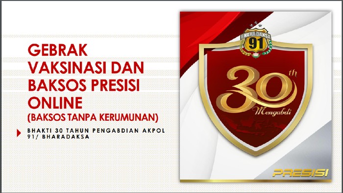 Gebrak vaksinasi dan bansos presisi (Dok.istimewa)