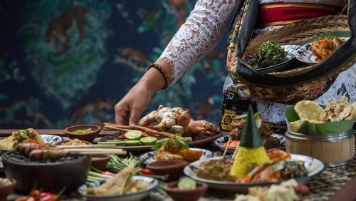 Ilustrasi makanan khas Bali.