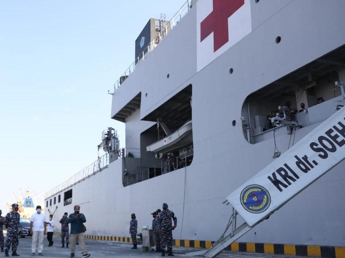 KRI dr Soeharso bersandar di Pelabuhan Tanjung Emas, Semarang, Rabu (28/7/2021)