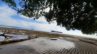 Jika traveler ingin berkomunikasi dengan ponsel, maka harus menunggu air laut surut. Kemudian traveler berjalan ke arah laut yang kering sejauh sekitar 100 meter, baru dapat sinyal 2G. Itupun tidak stabil. (Hari Suroto/Istimewa)
