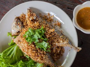 Resep Ikan Kembung Goreng Bawang Putih Plus Sambal Asam yang Sedap