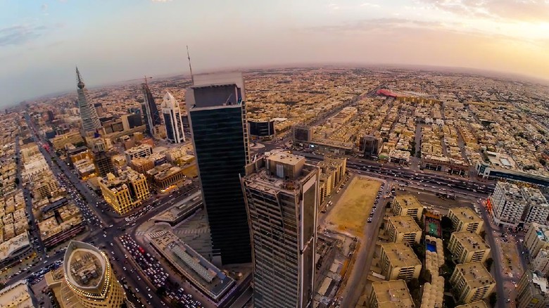 View Riyadh Riyadh, Saudi Arabia Aerial view of Riyadh downtown with landscape view for olaya district and king fahad street