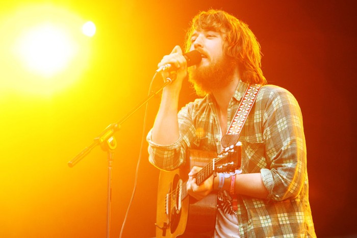 LONDON, ENGLAND - JUNE 27:  **UK TABLOID NEWSPAPERS OUT**  Robin Pecknold of Fleet Foxes performs at the second day of the Hard Rock Calling festival held in Hyde Park on June 27, 2009 in London, England.  (Photo by Fergus McDonald/Getty Images)