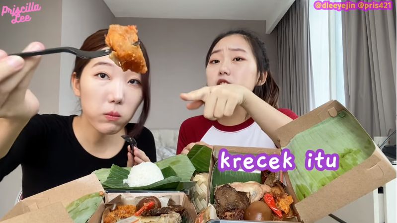 Cewek Korea Cobain Gudeg, Salah Kira Bahannya Terbuat dari Daging Sapi
