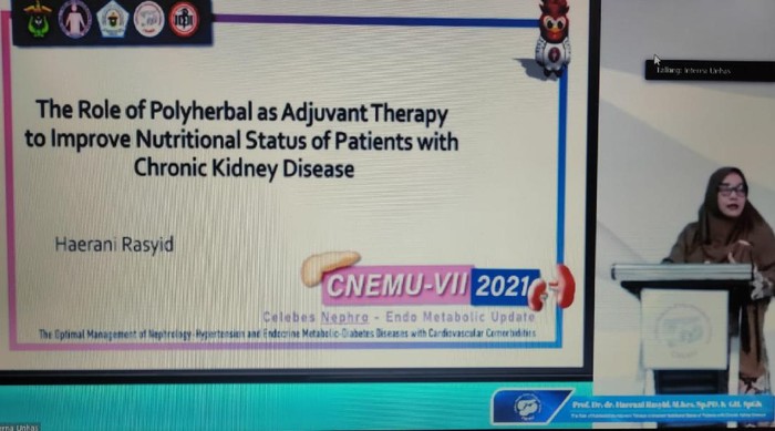 Seminar kesehatan soal optimasi manajemen kasus ginjal digelar RSUP Universitas Hasanuddin secara virtual.