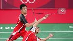 Aksi-aksi Ahsan/Hendra Lolos ke Semifinal Olimpiade