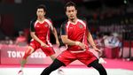Aksi-aksi Ahsan/Hendra Lolos ke Semifinal Olimpiade