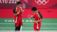 Selanjutnya di semifinal Olimpiade Tokyo nomor ganda putra besok Jumat (30/7), The Daddies akan menghadapi pasangan asal Taiwan Lee Yang/Wang Chi-lin. AP Photo/Dita Alangkara