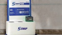 Saat ini Smoot memang belum diperkenalkan secara resmi, namun motor listrik ini sudah mulai dijual melalui situs belanja online dengan harga Promo Rp 13,9 juta. Seperti inilah penampakan tempat penukaran baterai Smoot. (doc. Smoot Motor Indonesia)