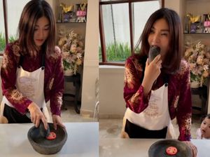 Bikin Kaget! Sarwendah Bukannya Ngulek Sambal Malah Makan Ulekan