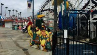 Beberapa wahana di Belmont Park. Sayang sedang berkabut, jadi tidak seindah biasanya.
