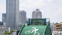 Sepeda dari pabrikan asal Gresik itu digunakan oleh dua atlet BMX yang masing-masing mewakili Latvia dan Prancis di Olimpiade 2020 Tokyo, Jepang. Laurence Griffiths/Getty Images.