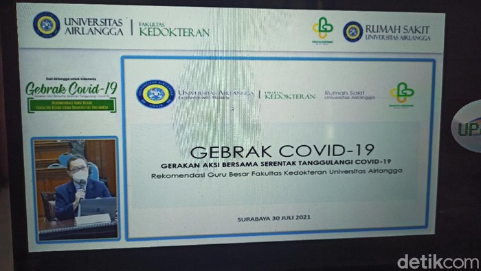 Guru besar (Gubes) di Fakultas Kedokteran Universitas Airlangga (FK Unair) Surabaya memberi rekomendasi untuk menangani pandemi COVID-19. Rekomendasi ini disampaikan dalam aksi bertajuk Gebrak COVID-19 atau Gerakan Aksi Bersama Serentak Tanggulangi COVID-19.