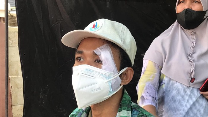 Ridwan, pesepeda yang ditabrak mobil rescue Dinsos Takalar.
