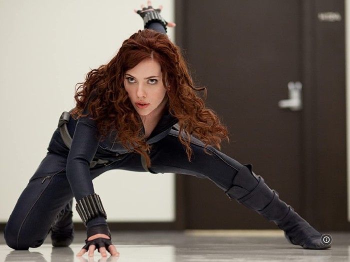 Penampilan Scarlett Johansson sebagai Black Widow.