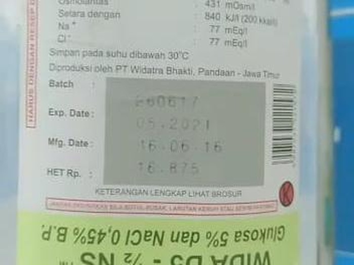 Screensho video viral infus kedaluwarsa di Labusel (dok. Istimewa)