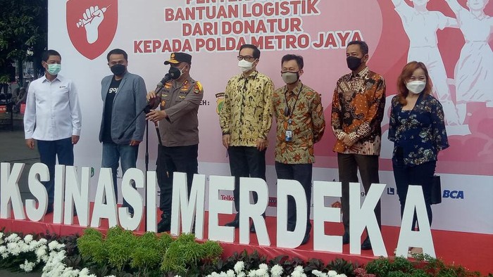 Vaksinasi Merdeka, Polda Metro Targetkan 3 Juta Warga Jakarta DIvaksin Sebelum 17 Agustus 2021 (Yogi/detikcom)