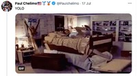 Atlet lari jarak jauh dari Amerika Serikat, Paul Chelimo, jadi salah satu orang yang membuat tempat tidur kardus para atlet di Olimpiade Tokyo 2020 itu viral di kalangan warganet. Chelimo membagikan foto hingga meme terkait tempat tidur tersebut. Dok. Twitter Paul Chelimo.  