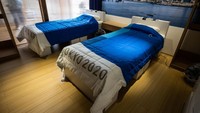 Terkait viralnya tempat tidur dari kardus yang digunakan para atlet, pihak penyelenggara Olimpiade Tokyo 2020 pun angkat bicara. Perusahaan tempat tidur Airweave menyebut jika tempat tidur garapannya mampu menahan bobot hingga 200 kg. Takashi Aoyama/Getty Images.  
