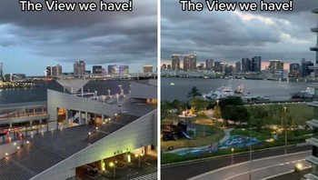 Lokasi kampung atlet menyajikan pemandangan yang cukup mengesankan dari jendela seperti ini. Foto: Instagram