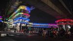 Warna-warni Skybridge MRT ASEAN-Halte Transjakarta CSW yang Dibanggakan Anies