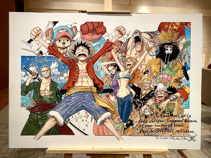 Ilustrasi One Piece untuk Presiden Emmanuel Macron