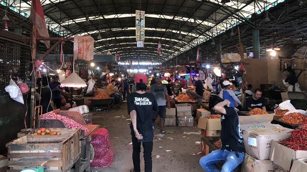 Pemandangan pasar di Kramat Jati, Jaktim