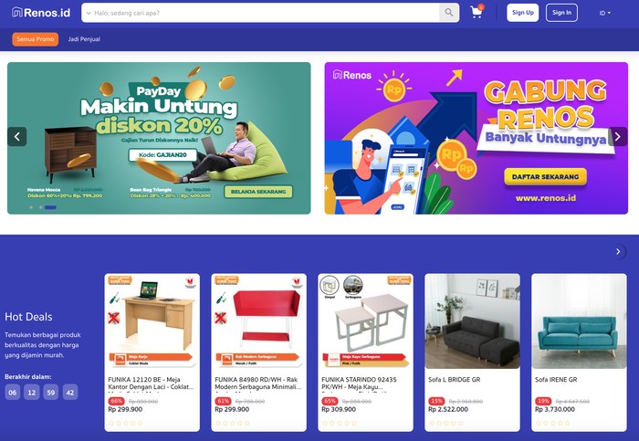 Renos, marketplace home living online