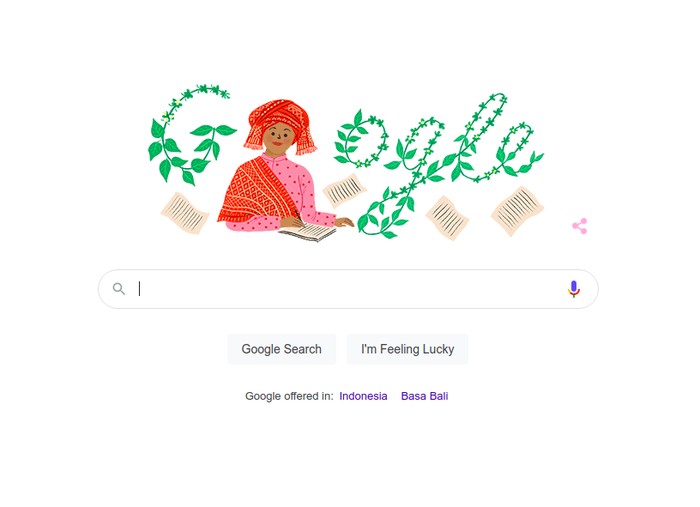 Sariamin Ismail, google doodle