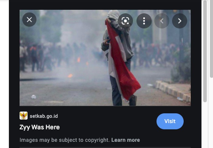 Situs Setkab RI diretas, 31 Juli. (Tangkapan layar Google)