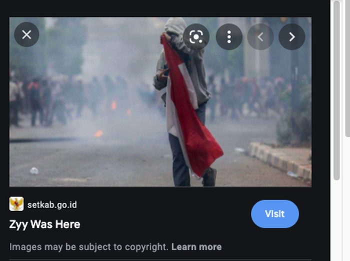 Situs Setkab RI diretas, 31 Juli. (Tangkapan layar Google)