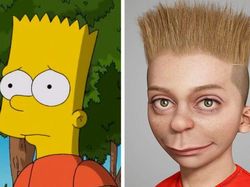 Seniman Bkin Karakter Kartun Disney Bak Manusia Sungguhan