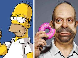 Seniman Bkin Karakter Kartun Disney Bak Manusia Sungguhan