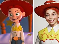 Seniman Bkin Karakter Kartun Disney Bak Manusia Sungguhan